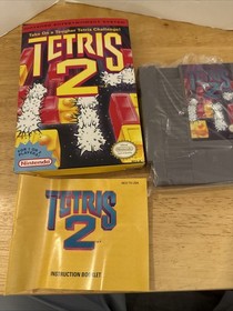 Tetris 2 (Nintendo NES, 1993) w/Box, Protective Plastic and Instruction Booklet