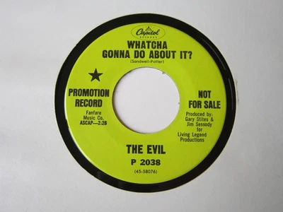 60s GARAGE FUZZ The Evil WHATCHA GONNA DO Always Runnin CAPITOL #2038 Promo EX Foto 1 de 2