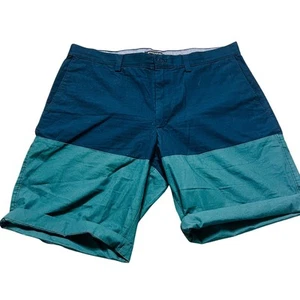 Pantaloncini chino uomo Banana Republic bicolore blu verde taglia 34 - Foto 1 di 4