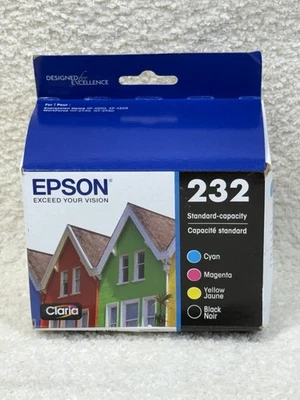 Epson 232 4-PK Blk & C/M/Y Ink Cartridge T232120-BCS Best By 04/2028 - Image 1 of 4