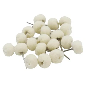 20 Pezzi Ruota Lucidante Pashm Morbida - 1/8" Gambo Cashmere Sfera Lucidante per Fine... - Foto 1 di 5