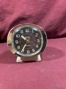 Reloj Despertador Baby Ben Beige Vintage Art Deco WESTCLOCK Dorado Funciona - Imagen 1 de 6