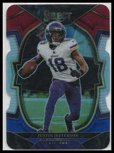 2022 Panini Select #50 Justin Jefferson Red and Blue Prizm Die Cut - Picture 1 of 2