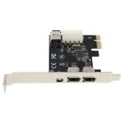 PCI-e 1X IEEE 1394A 4 Port(3+1) Firewire Card Adapter 6-4 Pin Cable For Desktop
