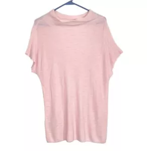 LOU & GREY Mock Neck Soft Short Sleeve Knit Sweater Size Small Lightweight - Picture 1 of 6