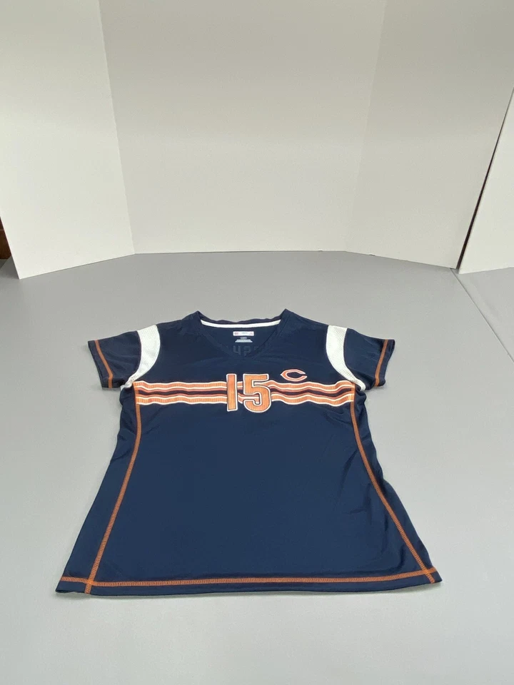 Camiseta de fútbol americano de los Chicago Bears para mujer grande azul #15 Brandon Marshall GSH Foto 1 de 4
