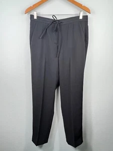 Talbots Anzughose Größe 10 spitz zulaufend Kordelzug Taille bequeme Arbeitshose schwarz - Bild 1 von 7