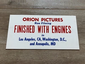Vintage Finished With Engines Now Filming Original Movie Studio Production Sign - Picture 1 of 7
