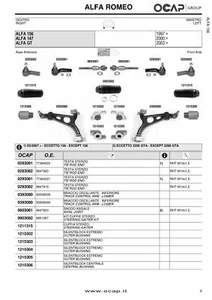KIT BRACCI AVANTRENO ANT FOR ALFA 147 DAL 2000 ALFA GT 2003-> 156 DAL 1997 - Picture 1 of 1