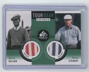 2013 SP Game Used Golf Tour Gear Combos Byron Nelson Payne Stewart Shirt Relic - Picture 1 of 2