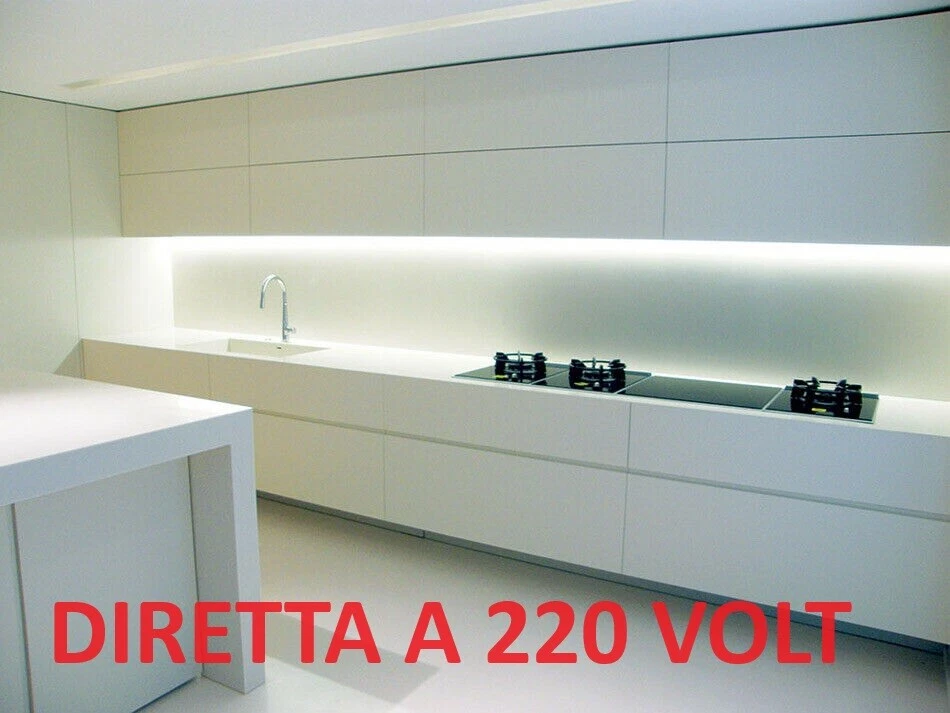 Barra Led Sottopensile Su Misura Luce A Scelta DIRETTA 220 VOLT CON SPINA - Immagine 1 di 4