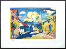 Wassily Kandinsky " MURNAU A Village Street " 1908 Lithografie, sign.  11/300