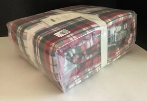 Pottery Barn DENVER PLAID XL TWIN Sheet Set Organic Cotton Flannel 3pc NEW - Picture 1 of 5