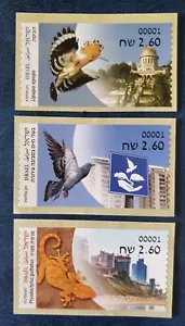 Israel 2022 Animals in Urban area series Fingered GECKO & HOOPOE ATM Label v.3 - Picture 1 of 4