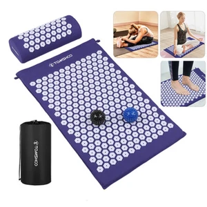 TOMSHOO Juego de Estera y Almohada de Acupresión con Bolsa para Relajación Muscular W2N5 - Imagen 1 de 9