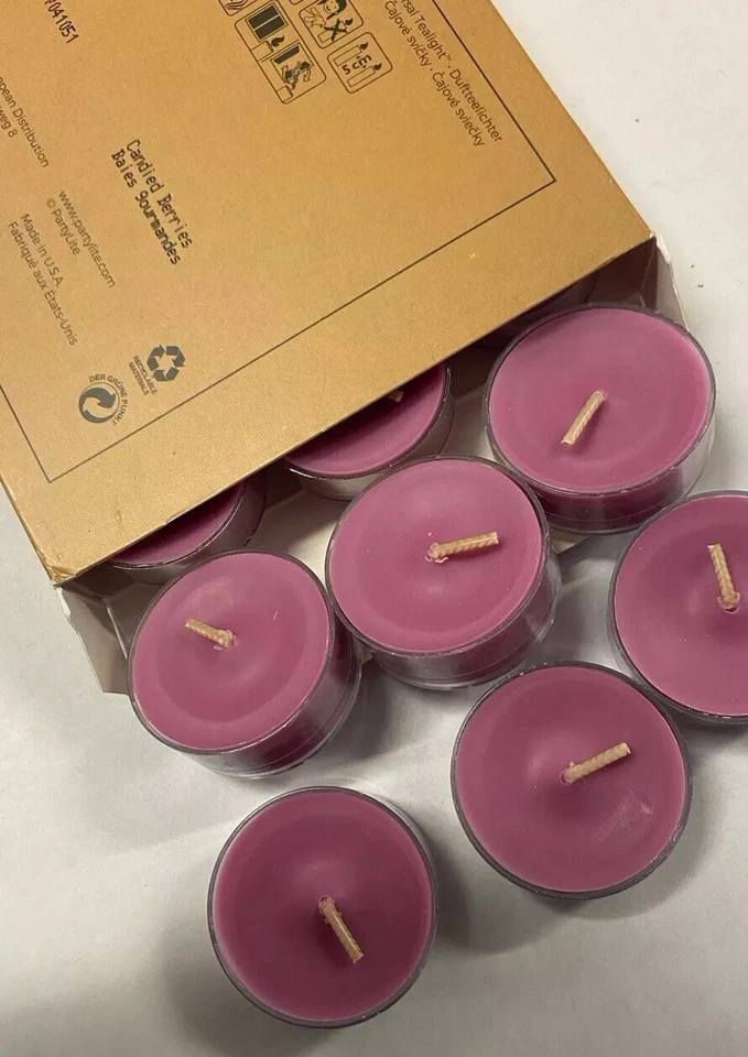 PartyLite Candles  CANDIED BERRIES Scented Tealight Candles 12 Pcs 1 Box - Image 1 of 1