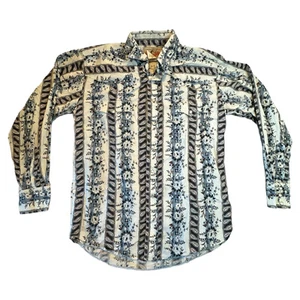 Camisa a Presión Para Hombre En VGT Wrangler American Cowboys Western Manga Larga Perla M - Imagen 1 de 6