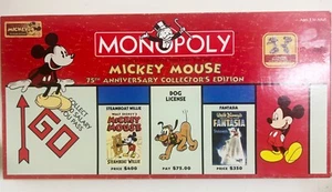 Mickey Mouse 75th Anniversary Collectors Edition Monopoly Game 2004 Complete - Picture 1 of 9