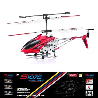 Red 3.5CH Mini Syma S107G RC Helicopter Metal Remote Control Helicopter Kid Gift - Image 1 of 4
