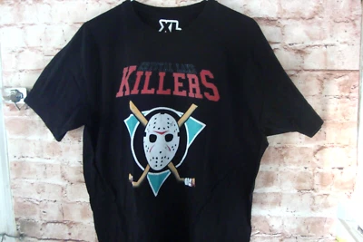 BustedTees Friday The 13th Crystal Lake Killers Hockey Team Tee Shirt XL - Image 1 of 3
