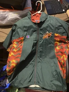 seattle supersonics jacket wind breaker vintage size large champion - Picture 1 of 3