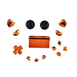 Sony PS4 Playstation 4 Full Button Set Chrome Look - Orange - Picture 1 of 3