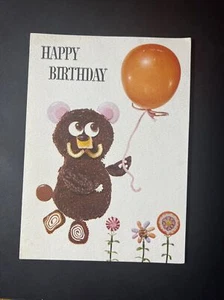 Vintage Birthday 5 greeting card Anthropomorphic - Imagen 1 de 4