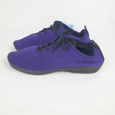 Tênis Arcopedico tamanho 38 AU 7 Portugal LSR8 malha conforto cadarço roxo - Imagem 1 de 4