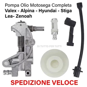 Pompa olio motosega 45cc 52cc 65cc COMPLETA Valex Hyundai Lea Stiga Alpina Zenoa - Foto 1 di 4