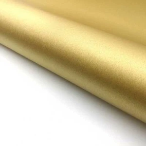 Brushed Metal Look Contact Paper Gold Self Adhesive Metallic Gloss films - Picture 1 of 3