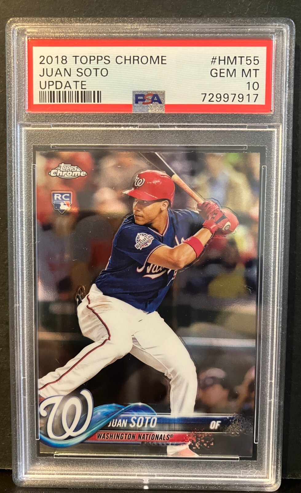 2018 Topps Chrome Update Juan Soto RC Rookie #HMT55 PSA 10 Gem Mint 💎