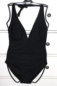 Neu mit Etikett Damen DKNY DI2SS001 schwarzer Einteiler Hatler Badeanzug Größe L - Bild 1 von 10