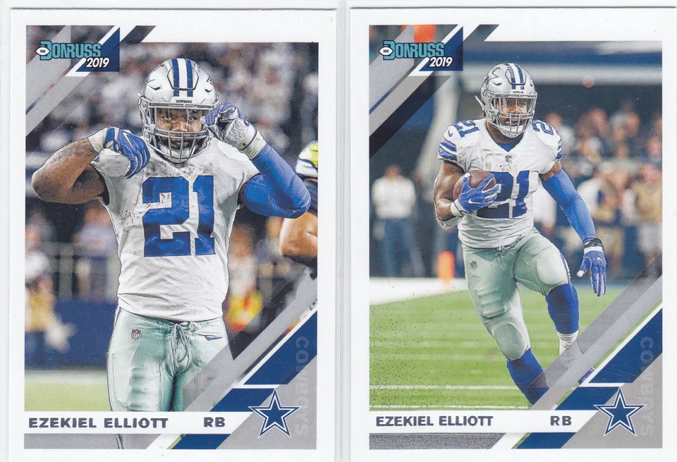 Ezekiel Elliott 2019 Donruss Photo Variation and Base Card #75 & #75V Cowboys - Image 1 of 1