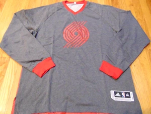 ADIDAS NBA AUTHENTIC PORTLAND TRAIL BLAZERS CHRISTMAS SHOOTING LS JERSEY 2XL+2" - Picture 1 of 4