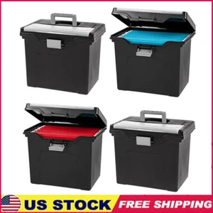 Caja de almacenamiento de plástico portátil para cartas/archivos legales sin BPA con organizador-tapa - Imagen 1 de 7