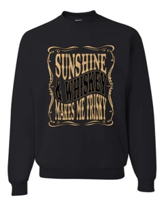 Sudadera Gráfica Sunshine & Whiskey Makes Me Frisky Cuello Redondo - Imagen 1 de 21