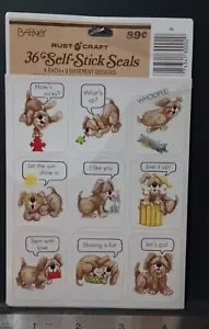 Vintage Stickers Rust Craft Sticker Sheet VTG 70s Barney Dog RARE 1 Sheet *** - Picture 1 of 8