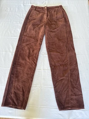 Pantalones de pana de pierna cónica mezcla dobladillo poesía talla 6 mujer minimalista marrón otoño Foto 1 de 4