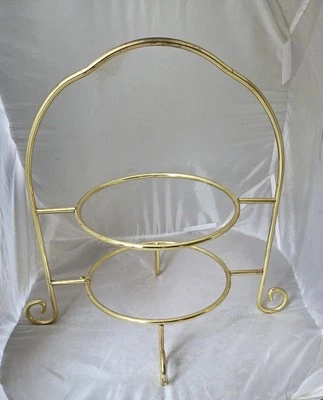 Cake Stand Iron Metal Double Layer Display Fruit Tray Snack Cupcake Plate Tower - Image 1 of 2