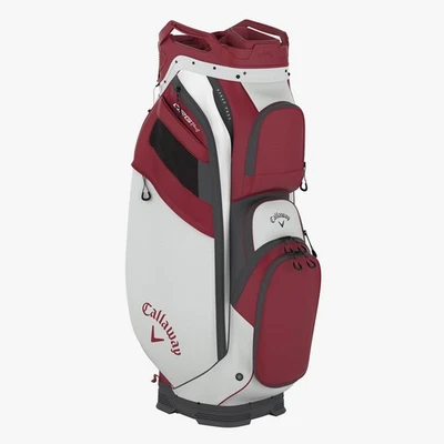 NUEVA bolsa de golf Callaway Golf 2025 Org 14 blanca/cardinal carro Foto 1 de 3