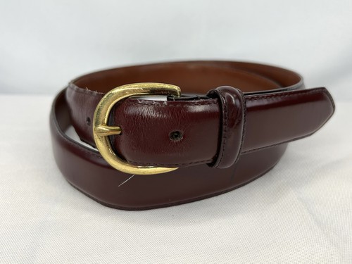 Coach Taglia 38 Cintura Pelle Marrone Uomo Fibbia Tono Oro 3921 Abito Casual