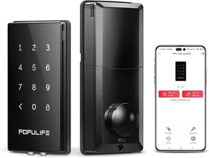 Populife Smart Dead Bolt Keyless Entry Keypad PIN Code, Schlüssel, Fernbedienung, Bluetooth - Bild 1 von 3