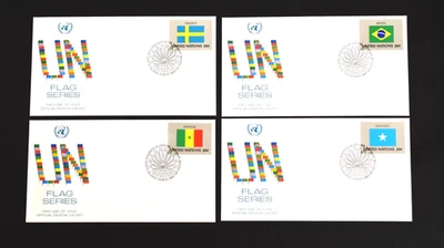 UN Scott #NY 399-414, First Day Covers 9/23/83 Flag Series Singles PRISTINE - Image 1 of 4
