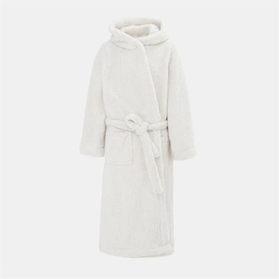 Linea Womens Fleece Robe Long Sleeve Fluffy Dressing Gown Collared - Image 1 of 3
