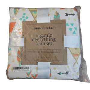 Addison Belle Organic Everything Blanket 47x47 Tribal Boho Feather Arrow Print - Picture 1 of 5