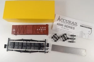 Accurail HO Ann Arbor #73839 40' Outside Braced Steel End Boxcar Kit - 4206 - Picture 1 of 7
