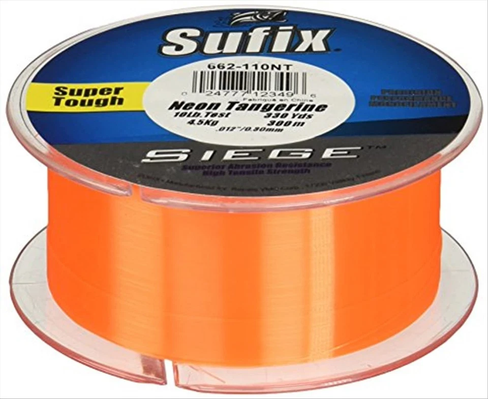 Línea de pesca Siege 330 yardas tamaño carrete mandarina, 17 libras Foto 1 de 1