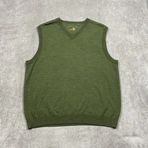 Orvis Pullover Weste Herren XL grün V-Ausschnitt 100% Wolle Pullover ärmellos - Bild 1 von 7