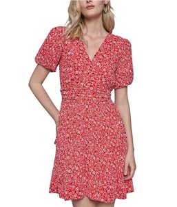 Karl Lagerfeld Womens Apple Wrap Slip Fit & Flare Dress - Picture 1 of 3