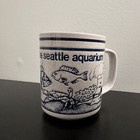 Seattle Aquarium Coffee Mug Jellyfish Crab Coral Starfish Seahorse Fish Ocean